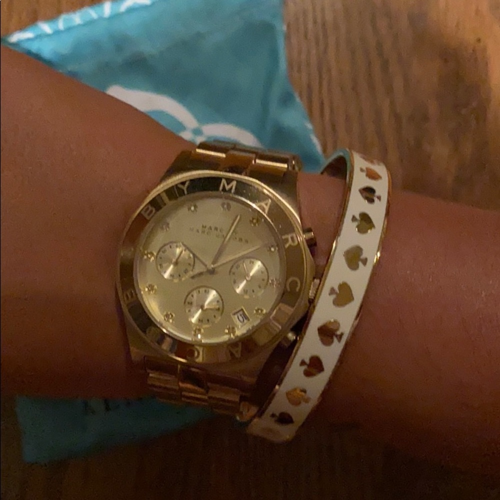 Bundle of Kate Spade bangle and Marc Jacobs watch